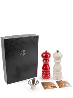 Paris-rama Passion Red & Elfenbein Set, 18cm - Peugeot Saveurs